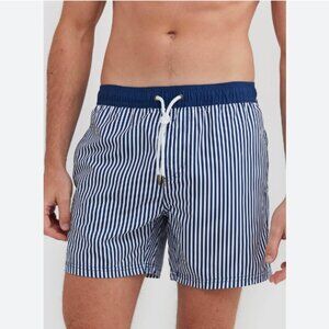 ORTC Manly Navy Stripe Swim Trunks Blue & White Size XL (36) NWT